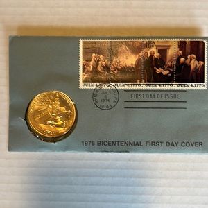 1976 Bicentennial First Day Cover coin Thomas Jefferson